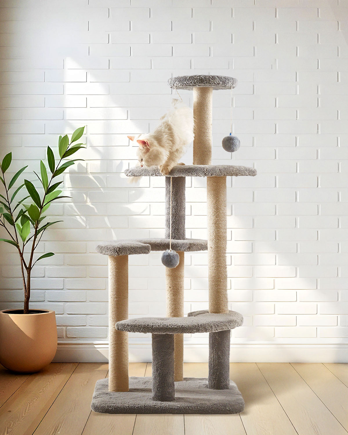 Curvy Cat Tree + Scratching Column